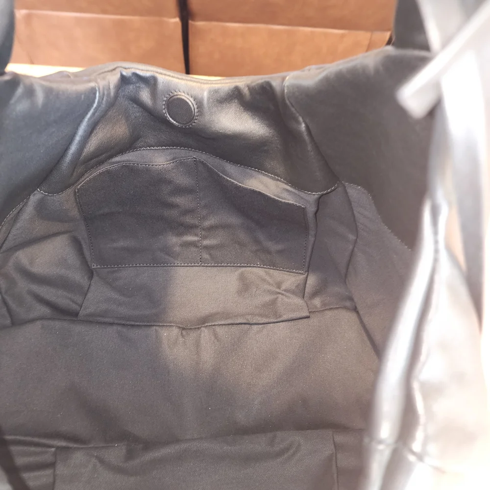 Stuart Weitzman Black Italian Leather Hobo Bag Made In Italy - Picture 9 of 11